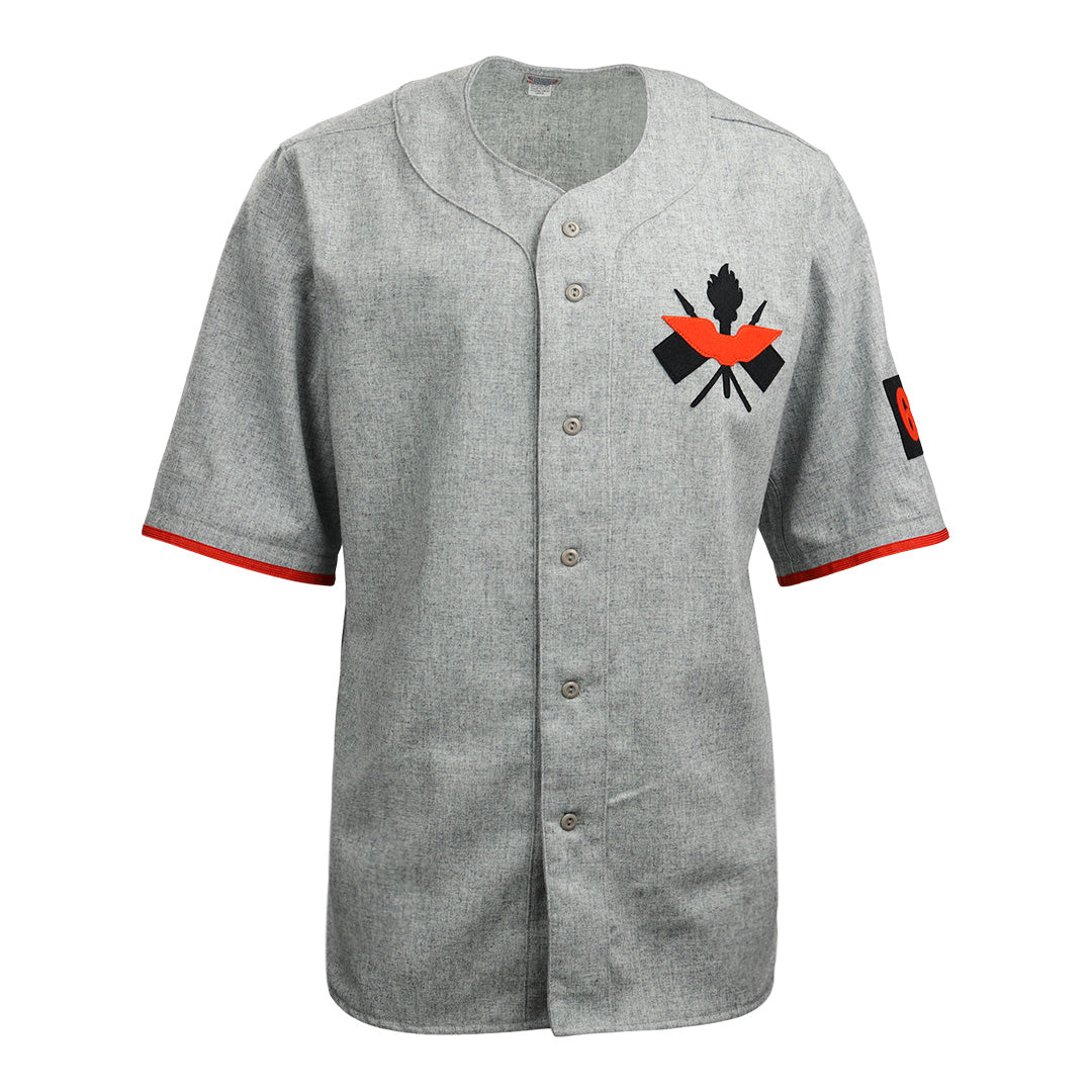 Ebbets Field Flannels 'ny Knights 1939' Baseball Jersey Top in Gray for Men