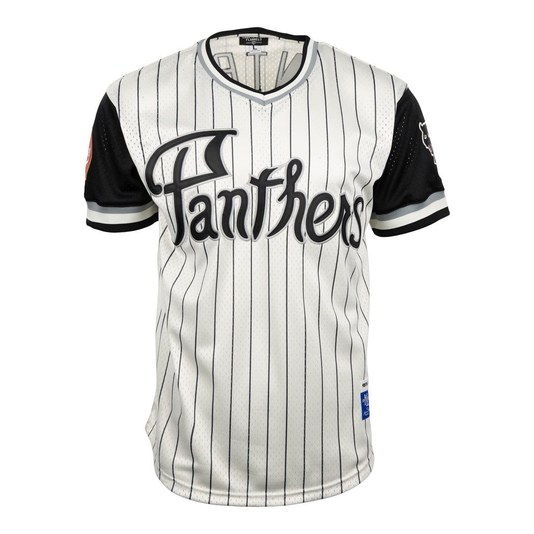 Ebbets Field Flannels New York Black Yankees Vintage Inspired NL Replica V-Neck Mesh Jersey - Black