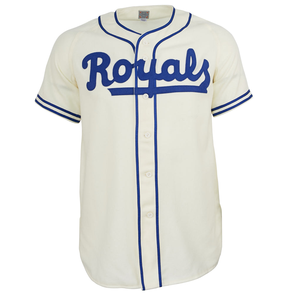 Montreal Royals Ebbets Field Flannels Jersey XXL Gray Button #9 JACKIE  ROBINSON