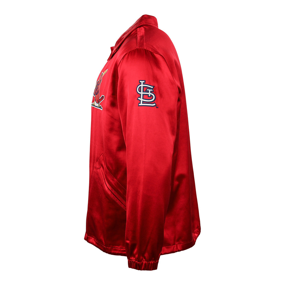 Men's St. Louis Cardinals Starter Light Blue Cross Bronx Fashion Satin  Full-Snap Varsity Jacket
