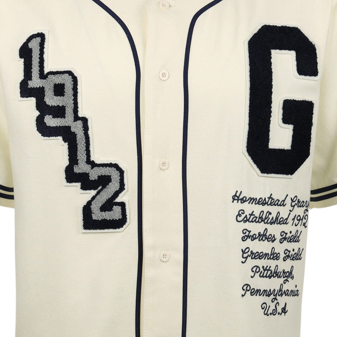 Ebbets Field Flannels Commemorative Josh Gibson Homestead Grays Vintage Inspired NL Replica V-Neck Mesh Jersey