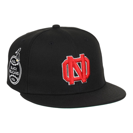 New Orleans Black Pelicans NLB Team Color Fitted Ballcap - Black