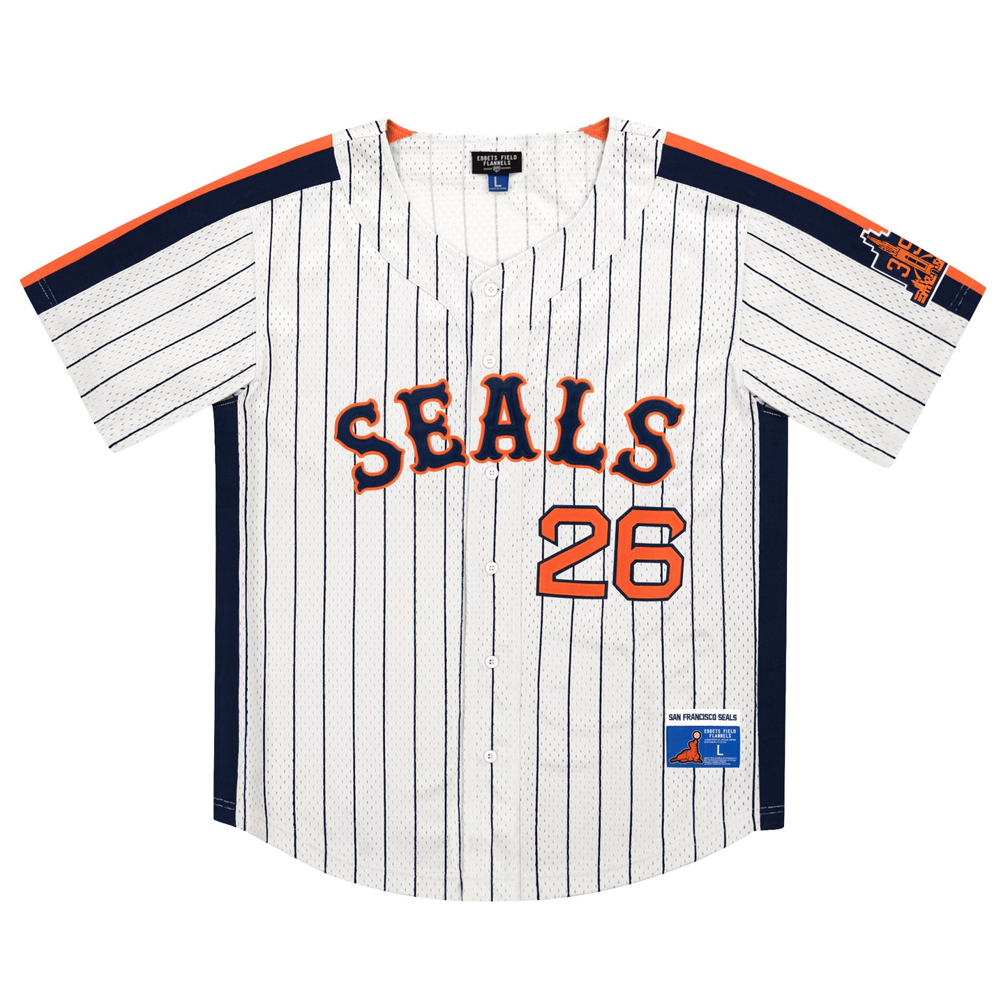 San Francisco Seals EFF Pinstripe Button Down Jersey