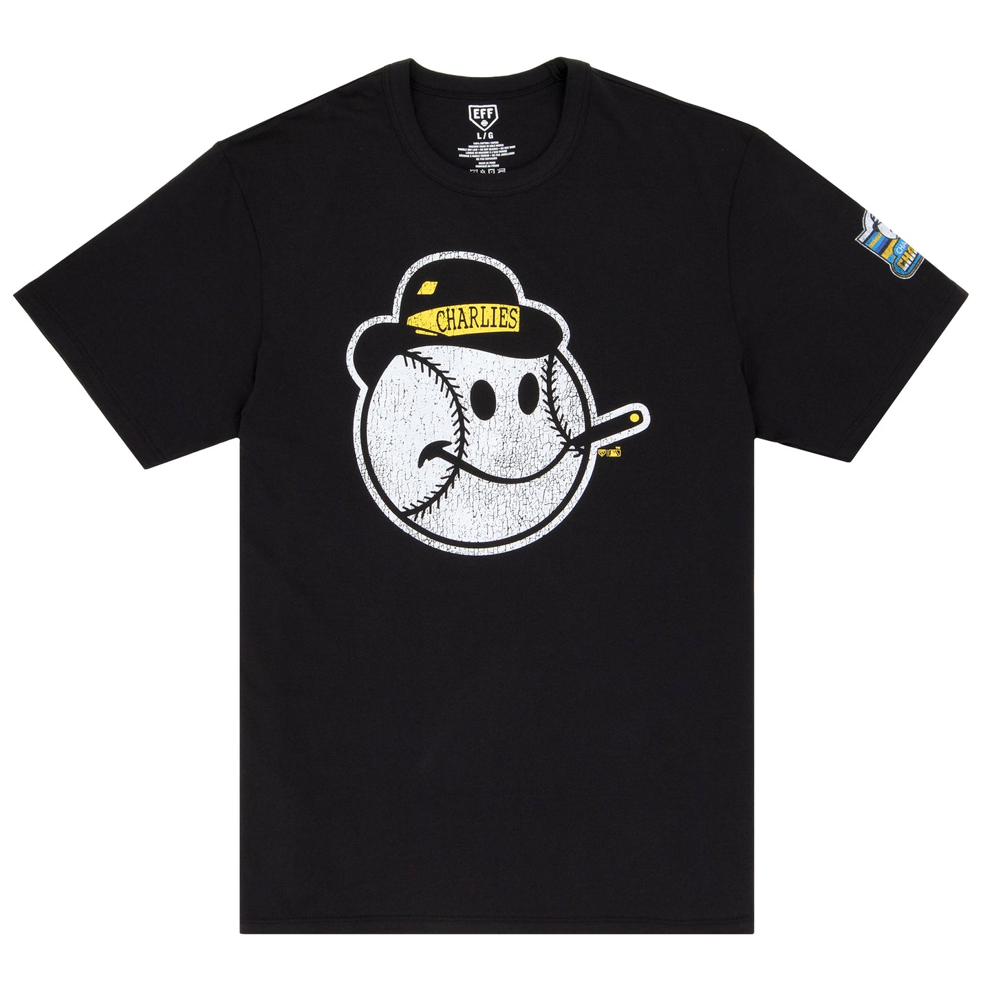 Charleston Charlies EFF MiLB Vintage T-Shirt - Black