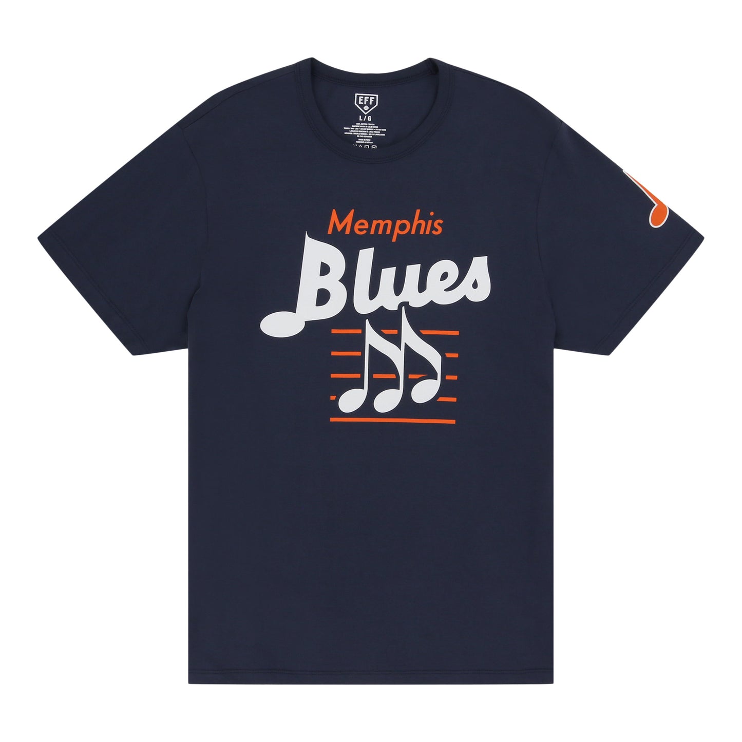 Memphis Blues EFF MiLB Letterhead T-Shirt