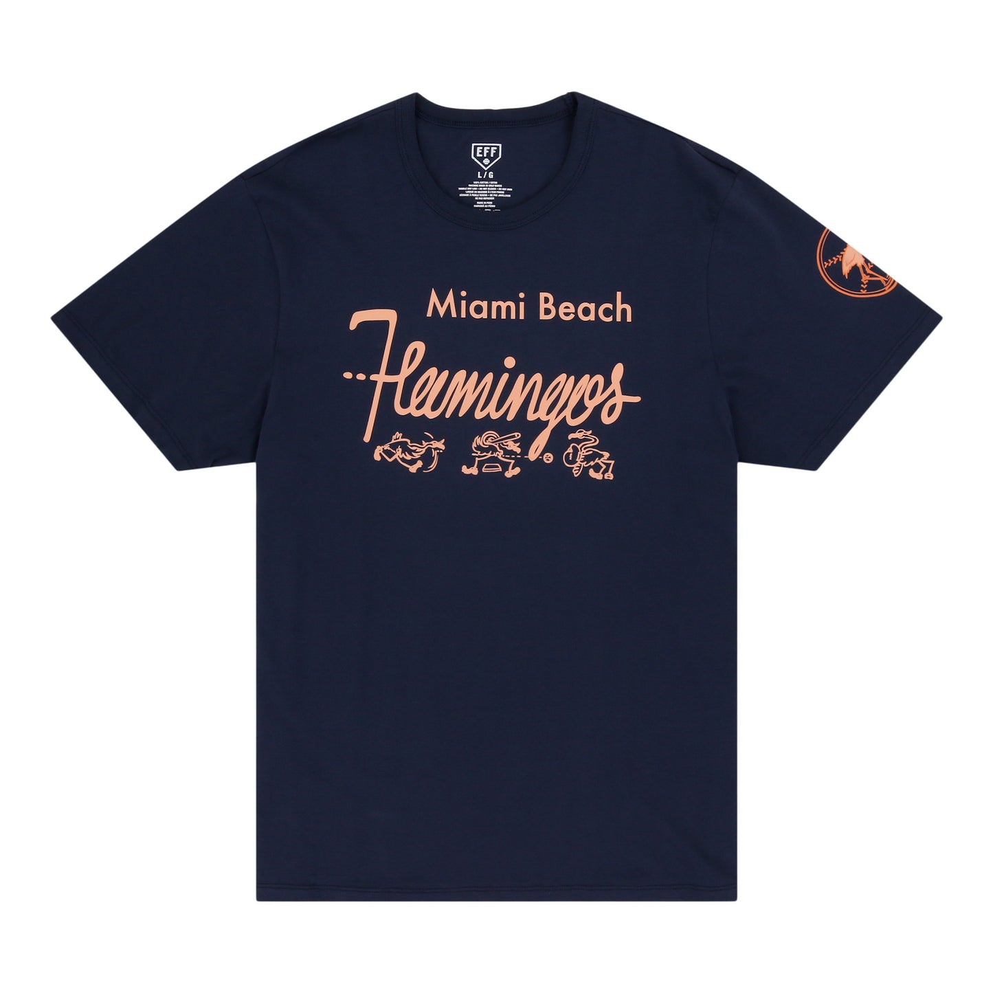 Miami Beach Flamingos EFF MiLB Letterhead T-Shirt