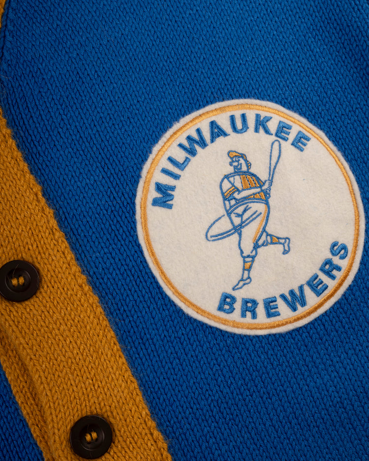 Milwaukee Brewers 1970-1977 Wool Shawl Collar Sweater