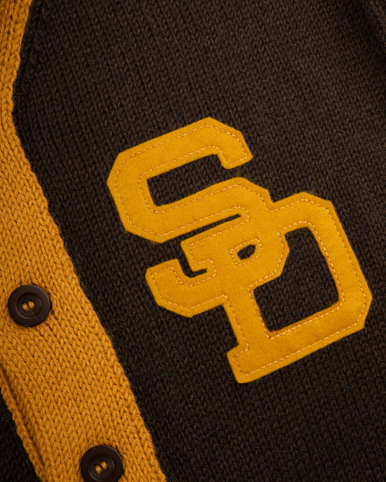 San Diego Padres 1969 Wool Shawl Collar Sweater