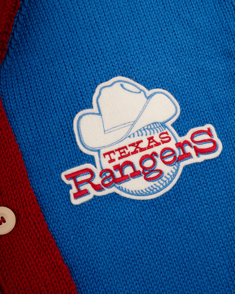 Texas Rangers 1972 Wool Shawl Collar Sweater