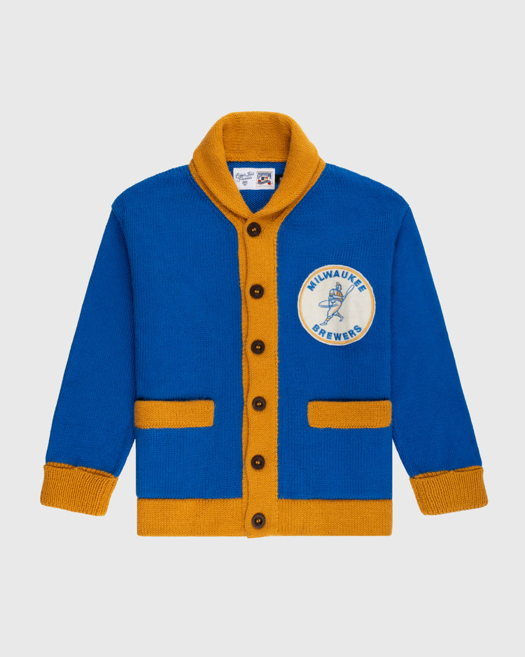 Milwaukee Brewers 1970-1977 Wool Shawl Collar Sweater