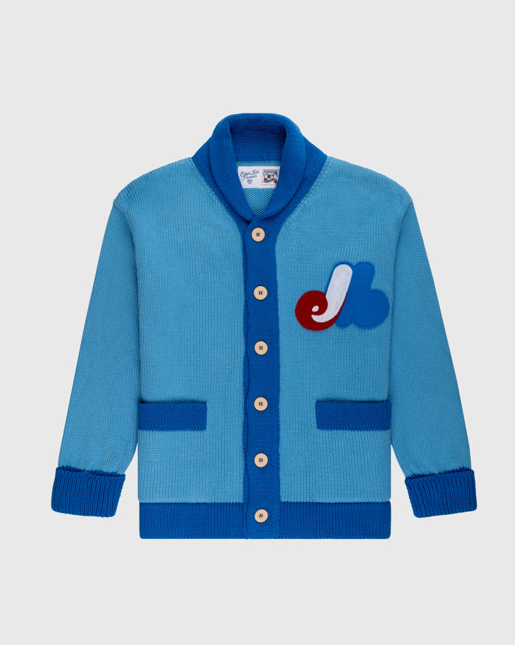 Montreal Expos 1969 Wool Shawl Collar Sweater