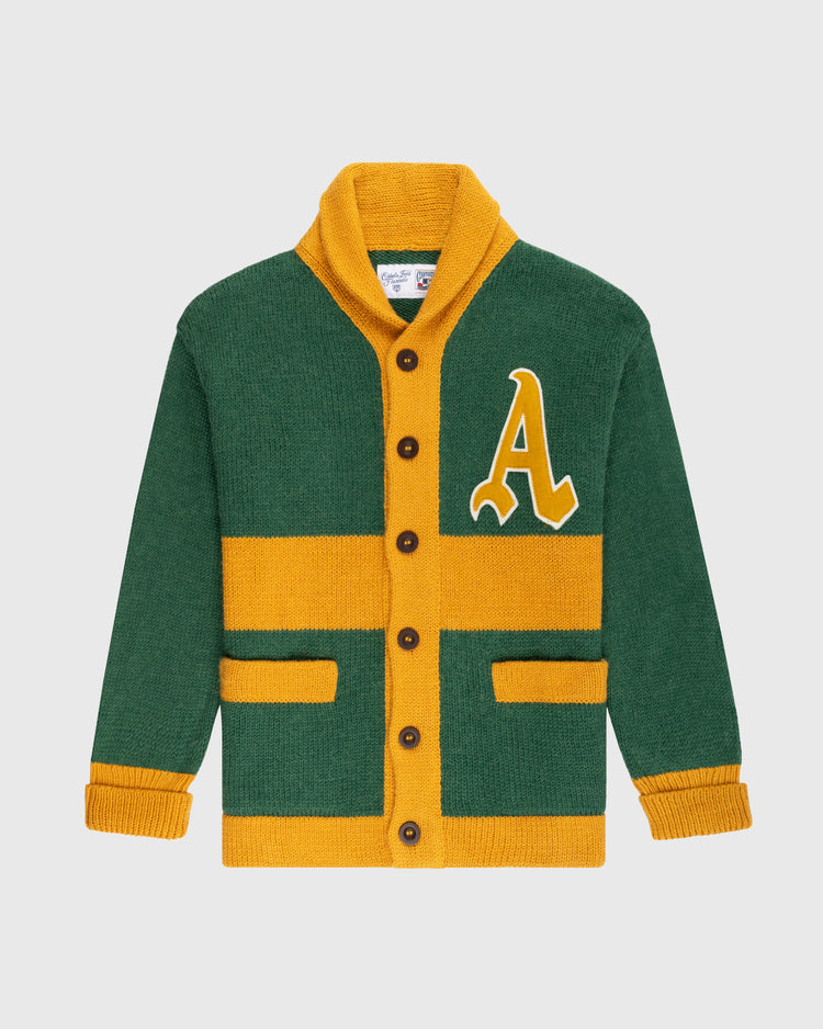 Oakland Athletics 1969 Wool Shawl Collar Sweater