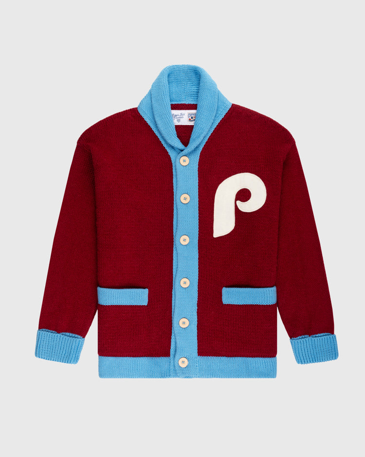 Philadelphia Phillies 1979 Wool Shawl Collar Sweater