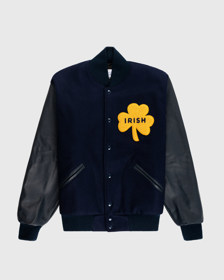 University of Notre Dame Authentic Wool & Leather Varsity Jacket