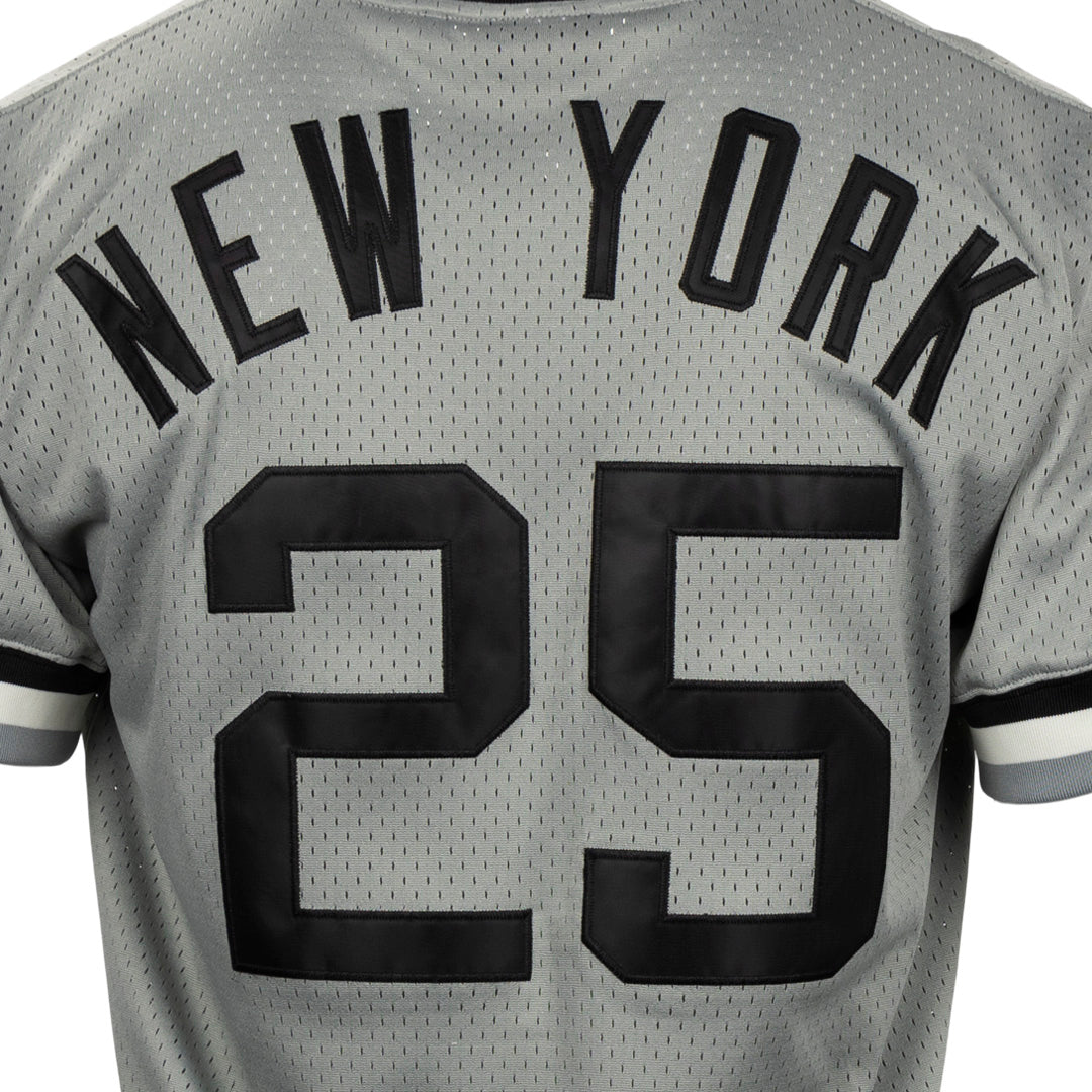Big Boy New York Black Yankees Replica Mens Baseball Jersey [Grey - 2XL] 