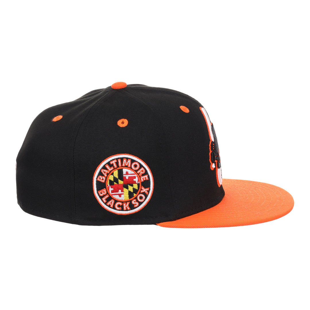 NLBM Negro Leagues M41 Baltimore Black Sox Snapcap Cap Black