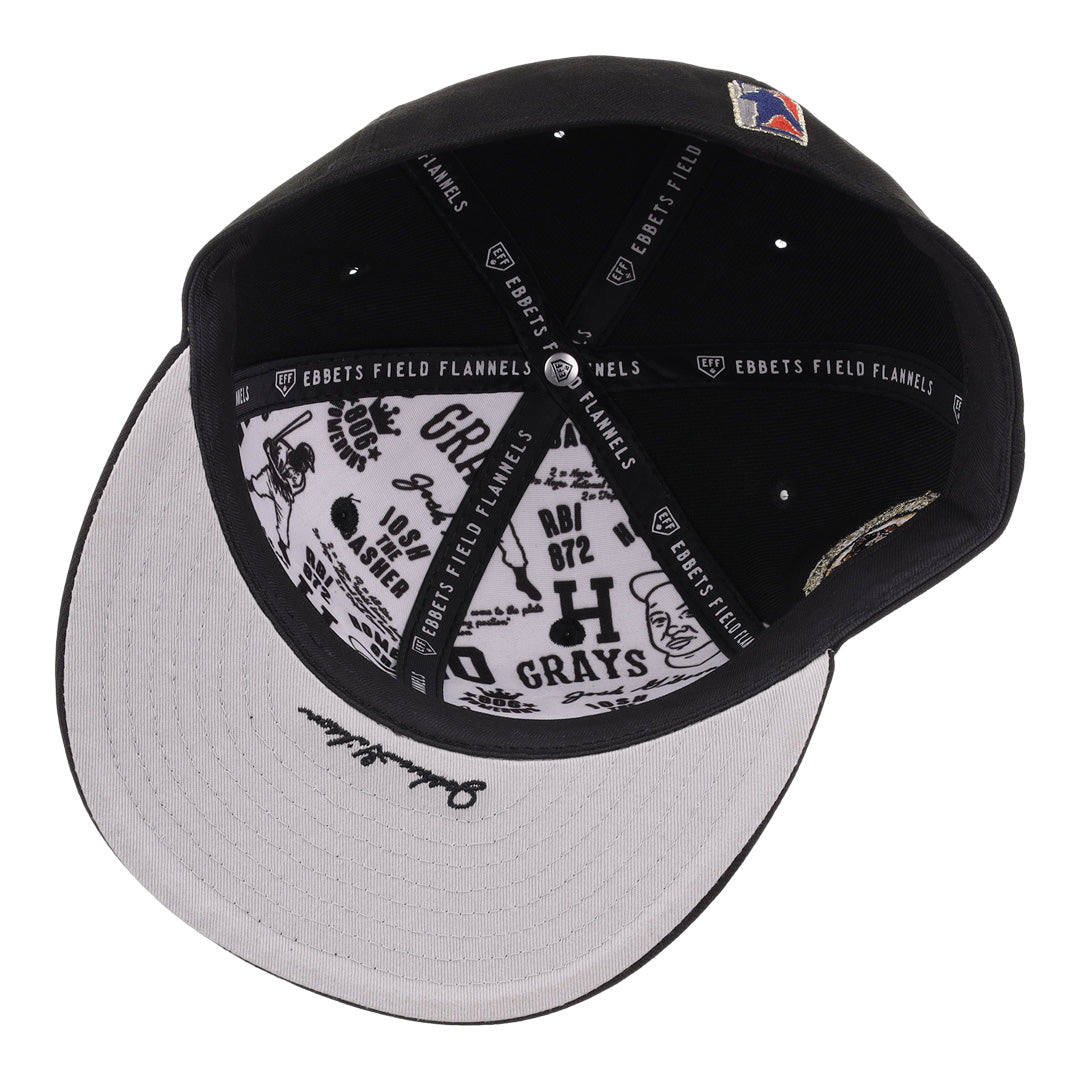 Homestead Grays Josh Gibson Fitted Ballcap - Black