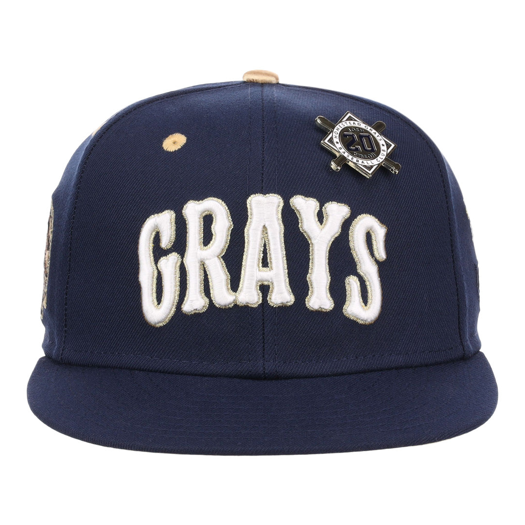 Homestead Grays Josh Gibson Fitted Ballcap - Navy