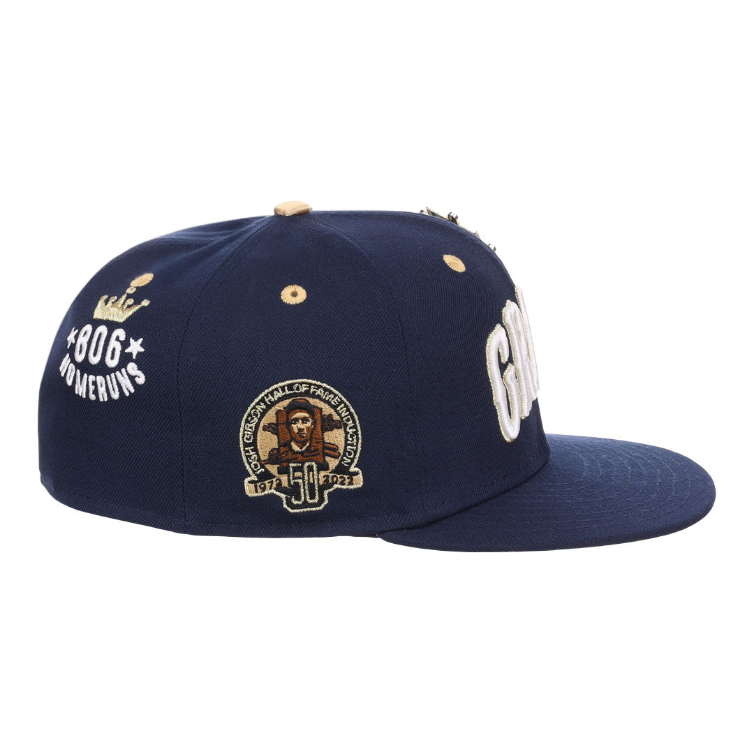 Homestead Grays Josh Gibson Fitted Ballcap - Navy