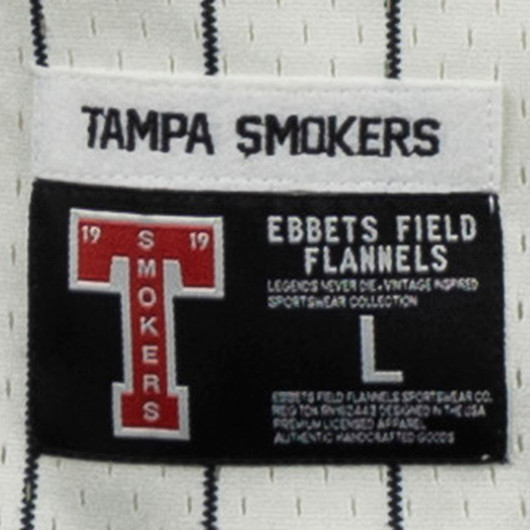 Ebbets Field Flannels Baltimore Elite Giants Vintage Inspired NL Pinstripe Replica V-Neck Mesh Jersey