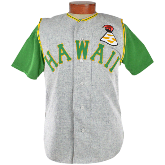 Hawaii Islanders 12 Gray Pullover Baseball Jersey — BORIZ