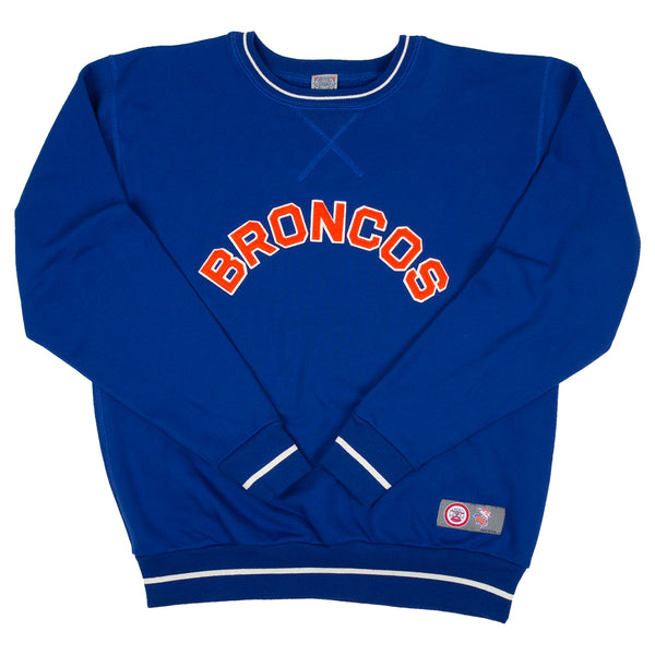 Denver Broncos Vintage Crewneck Sweatshirt Royal Blue