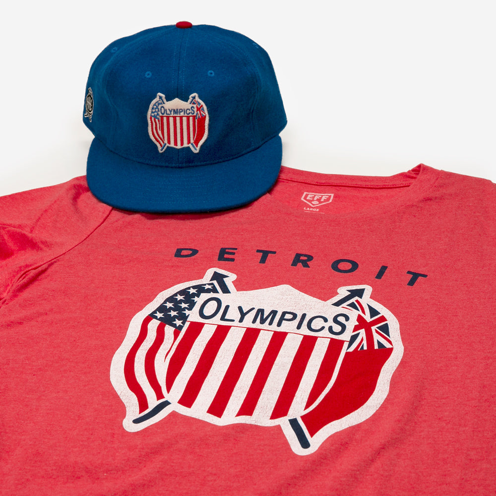 Ebbets Field Flannels Detroit Olympics Hockey T-Shirt