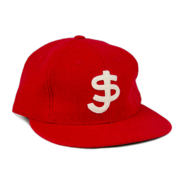 Cincinnati Reds 1940 World Series Logo History Fitted Cap (Navy/Red)